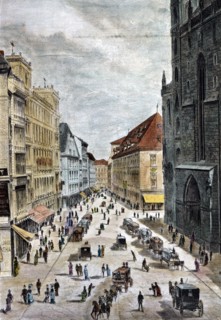 View of the St. Stephen's Square and Rotthenthurm avenue in Vienna, one of the most central point?