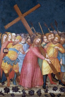 Via Crucis' detail of the fresco murals by Ferrer Bassa preserved in the Chapel of St. Michael of?