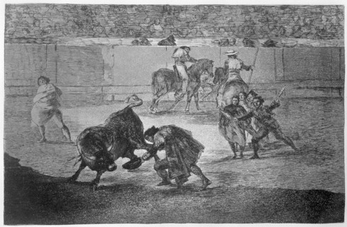Bullfighting, series of etchings by Francisco de Goya (1746-1828), plate 29, 'Pepe Illo haciendo ?