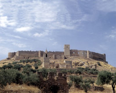 Medellin Castle in the late 13th century with additions of later times.