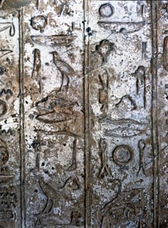 Detail of a hieroglyph which praises Aten.