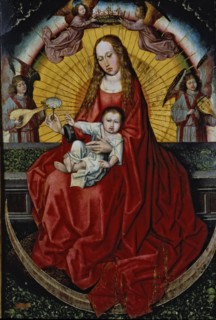 'Madonna and Child', central panel of an anonymous triptych.