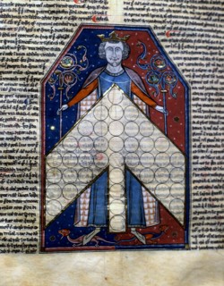 Illustration of the manuscript 'Hericus of Segurio', figure of a noble king?, sheet 214 rv, codex?