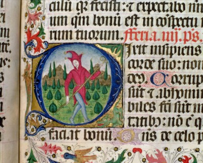 Jester, miniature in a Breviary.