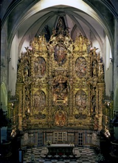 Main altarpiece of the church of Santa Maria, made in painted wood between 1706 and 1711 by sculp?