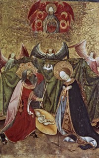 'The Birth of Jesus', table of the Verdu altarpiece by Jaume Ferrer II.