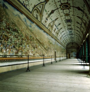 View of the Battles Room in the Monastery of San Lorenzo de El Escorial.