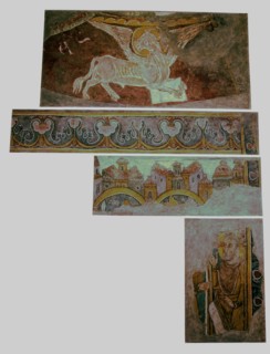 Fragments of wall paintings from the apse of the Archpriest Church of Sant Esteve (Andorra la Vel?