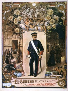 Greeting Card to receive the Christmas bonus, from the night wachtman, 1970.