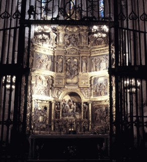 Detail of the main altarpiece of the cathedral of El Burgo de Osma, by Juan de Juni, built betwee?