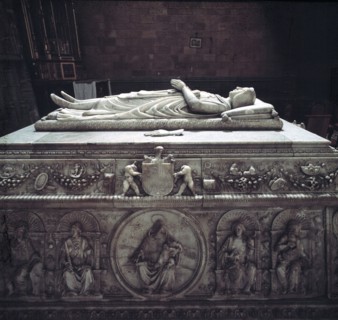 Tomb of Prince Don Juan, carved in 1511, preserved at the Royal Monastery of Santo Tomás de Avila.
