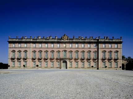 Main façade of the Royal Palace of Riofrio (Segovia), built by order of Queen Elizabeth Farnese i?