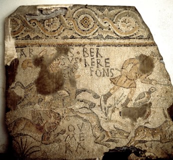 Mosaic from the Alcazaba, representing farm animals.
