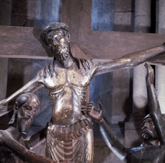 'Mistery of San Juan de las Abadesas', also called 'Descent', carved in 1250. Detail.