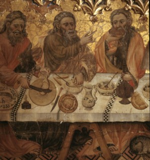 'Last Supper', detail of the painting by Jaume Ferrer I.
