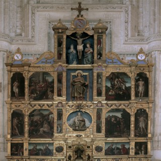 Paintings of the main altarpiece of the church of San Juan de los Reyes.