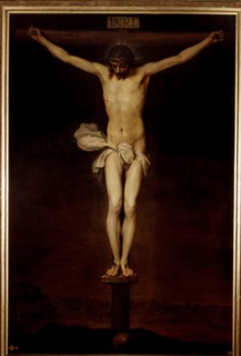 Crucified Christ', oil on canvas by Alonso Cano.