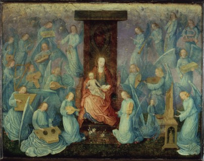 Detail of Painting 'Angels Concert' by anonymous Flemish.