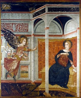 Annunciation to Mary', detail of the Paintings in the Chapel of St. Michael of the Monastery of P?