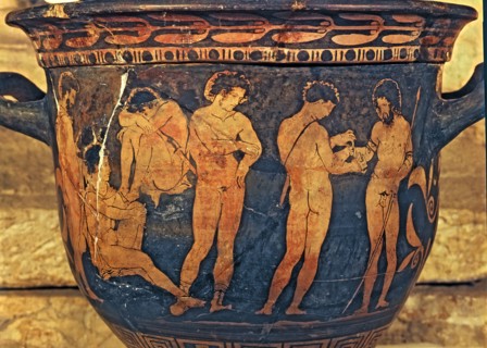 Krater representing soldiers healing their wounds.