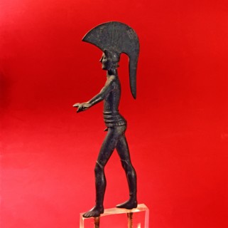 Ares, god of war, son of Zeus and Hera, bronze statue.
