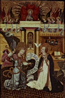 'The Annunciation', table of the Verdu altarpiece, tempera on wood made around 1434, from the pa?