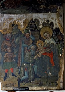 'Epiphany', table of the altarpiece of the Virgin, tempera on wood from the Old Cathedral of Lle?