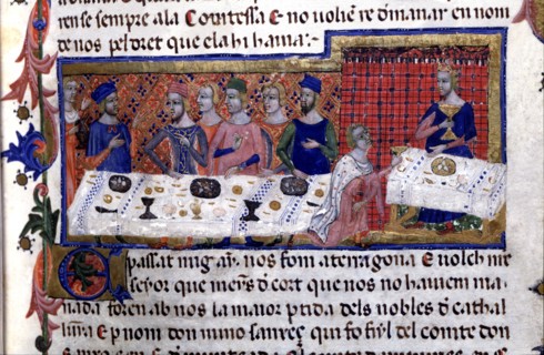 Banquet given by Pere Martell to James I in Tarragona in 1228, where he decided the conquest of t?