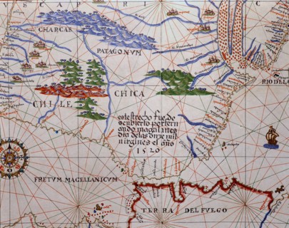 'Atlas of Joan Martines', 1587, representing the Strait of Magellan and the Southern Cone of the?