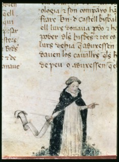 Dominican friar.  Miniature 'Libre dels Feyts del Rei en Jacme' (Manuscript of Poblet), manuscrip?