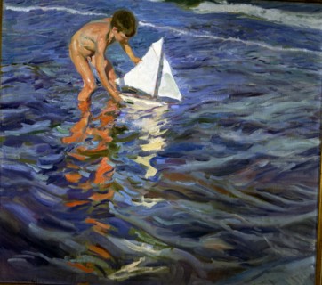 'The little yacht', oil, 1909 by Joaquin Sorolla.
