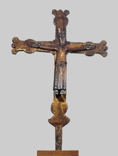 Christ in Majesty from Organyà, in polychromed wood.
