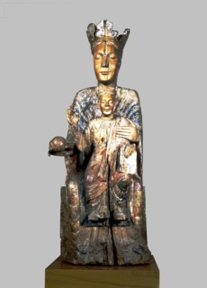Virgin and Child, Painted wood.