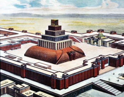 Ziggurat, reconstruction made by Charles Chipiez.