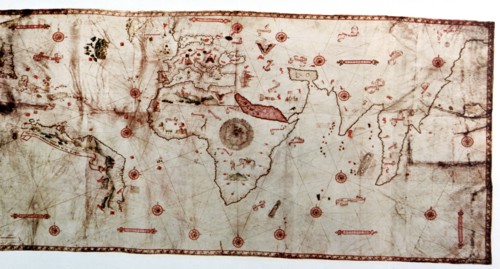 Niccolo Caveri Planisphere from 1502, this planisphere has no nomenclature and seems to refer to ?