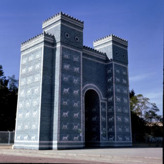 Reconstruction of the Ishtar Gate in Babylon.