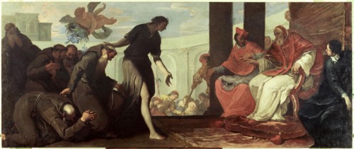 'Paul III approves the order of the Capuchins', by Sebastiano Ricci.