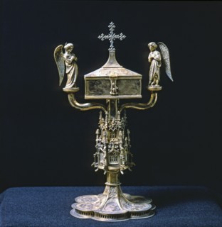 Gilded silver pyx.