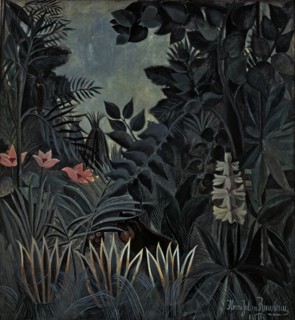 'The equatorial jungle', 1909, by Henri Rousseau.