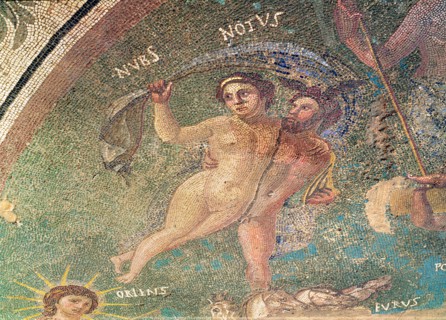 Cosmogonic mosaic representing celestial, terrestrial and aquatic deities. Nubs and Noius detail.?