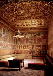 Interior of the Chapter House of the Cathedral of Toledo, Renaissance architectural style, with a?