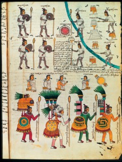 Codex Mendoza' '(1535 - 1550), hieroglyph representing Aztec operators who want to attack the reb?