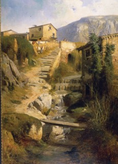 'Village by the river' by Josep Armet.