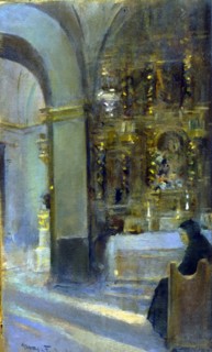 Inside a church', by Arcadi Mas i Fontdevila.