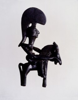Iberian Bronze figure known as Warrior of the Bastida of the Alcuses, from Moixent (Valencia).