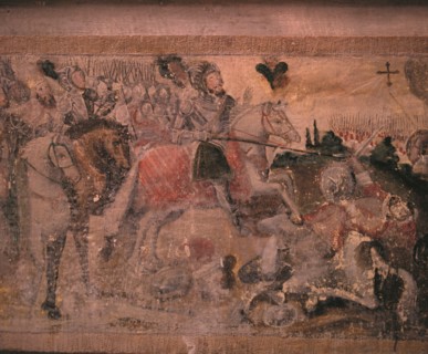 Battle of Las Navas de Tolosa (1212), mural Painting in the choir of Church of the the Royal Mona?