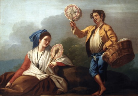 The fan seller', oil on canvas.