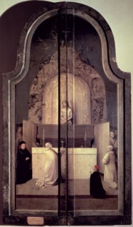 'The Mass of St. Gregory', view of the closed panel 'The Adoration of the Magi', by El Bosco.