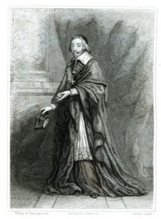 Cardinal Armand Richelieu (1582-1642), French statesman and Prime Minister, engraving from 1853.
