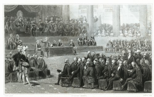 Meeting of the General States on May 5, 1789, engraving from 1853.